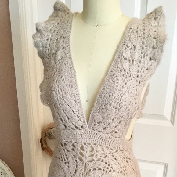 Vintage winter jumber crochet dress - Picture 3 of 8